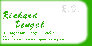 richard dengel business card
